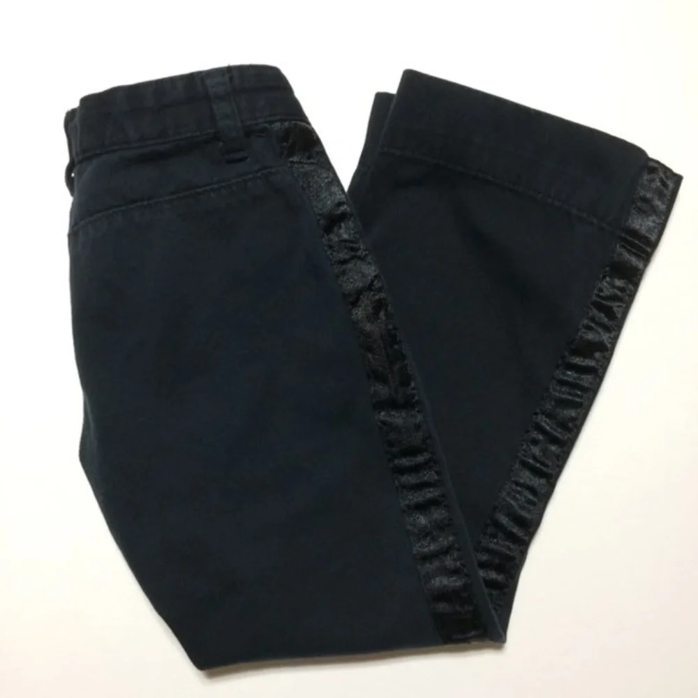 Girl’s Gap Black Pants With Side Ribbon Size 6
